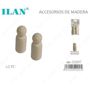 Accessorio Artigianale ILAN: Pupazzo di Legno da 65mm - Product Image 3