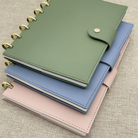 Carnet de budget et organisateur de documents en cuir PU format A6/A5 avec logo personnalisé, à anneaux, pour espèces et documents