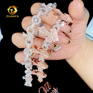 <span class=keywords><strong>Pulsera</strong></span> de Moissanita con <span class=keywords><strong>Cruz</strong></span>, Cadena Cubana Infinita, <span class=keywords><strong>Pulsera</strong></span> de Moissanita con Eslabones Cubanos - Product Image 6