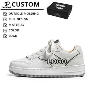 Custom <strong>Mens</strong> <strong>White</strong> Shoe Breathable Trendy and Versatile Niche Advanced Thick Soled Sneakers With Campus Style Low Cut Board Shoes - Product Image 1
