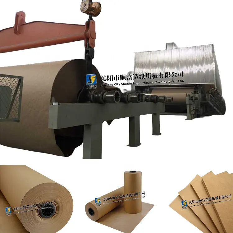 Mesin penggilingan kertas kraft liner membuat garis kertas untuk kemasan peralatan produksi kertas