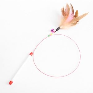 <b>Cat</b> Teaser Stick Wire Feather <b>Toy</b> With Bell For <b>Cats</b> Pet <b>Interactive</b> Play Exercise <b>Toy</b> - Product Image 2