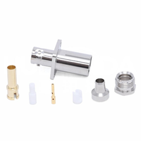 Connecteur triaxial BNC INERGYK TRB-KF4A, impédance 50 ohms, bride à 4 trous pour câble TRC50-2, connecteur BJ77