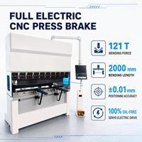 Prensa Plegadora CNC Servoeléctrica de 2000 mm, 121T, Alta Precisión, Sin Aceite, Ahorro de Energía, para Plegado de Chapa Metálica