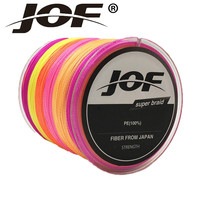 JOF 100M 4X Tresse PE Ligne de Pêche Colorée Forte Traction pour Stream Lake Ligne de Pêche