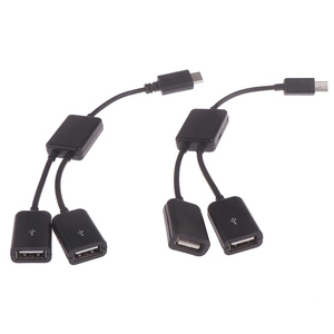 Micro USB/tipo <span class=keywords><strong>C</strong></span> a 2 OTG Dual femore USB porta HUB cavo <span class=keywords><strong>Y</strong></span> Splitter cavi adattatore - Product Image 1