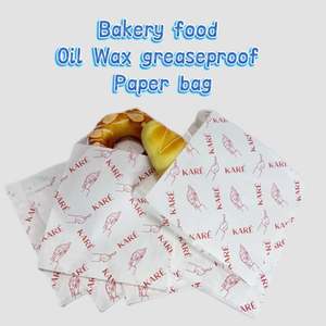 Eco-Friendly Custom Oil Wax Proof Paper Snacks <b>Sweet</b> Bakery Bread Treats Popcorn <b>Bags</b> Custom Logo Printed Bread Waxed Paper <b>Bags</b> - Product Image 2