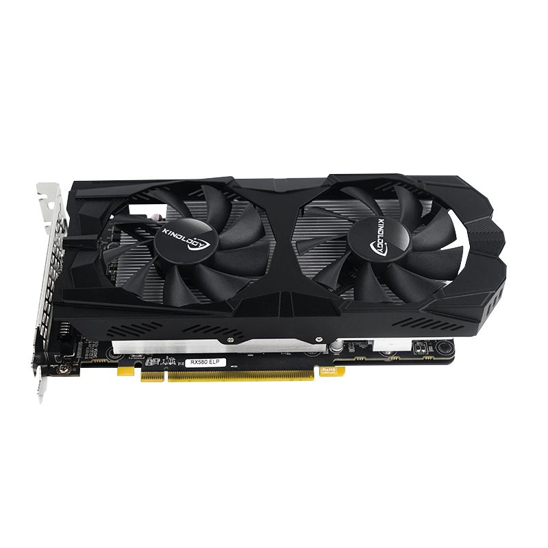 การ์ดกราฟิกสำหรับเล่นเกมคอมพิวเตอร์ Rx 580 2048SP GDDR5 8GB โลโก้ออกแบบได้ตามที่ต้องการ