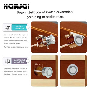 Mini DC <span class=keywords><strong>12V</strong></span> cảm ứng cảm biến chuyển đổi cho home phòng tắm tủ quần áo hành tròn-quy nạp Detector chuyển đổi cho Tủ sử dụng - Product Image 4