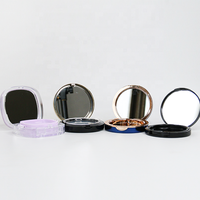Rond de luxe vide poudre pressée conteneur Blush poudre emballage compact étui à poudre compact étui à cosmétiques