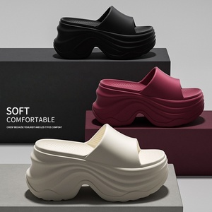 Women's 10CM High Heel Summer Breathable Lightweight Height Increasing Outdoor for with Anti-<b>Slip</b> Sole EVA Material - Product Image 1