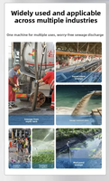 Pompa Air Kotor Submersible Seri WQD 1.5HP, Bodi Besi Cor Duktil, Debit 10m/h, Pompa Air Kotor Kecil untuk Drainase Industri dan Domestik