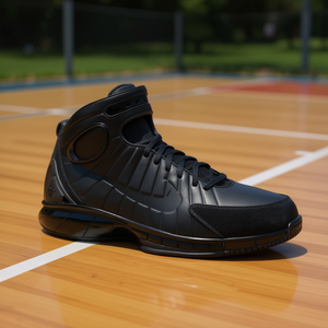 Nike Air Zoom Huarache 2K4 Chaussures de basket-ball pour hommes Noir Tige en cuir véritable Semelle extérieure en caoutchouc Semelle intermédiaire en EVA Doublure en maille - Product Image 2