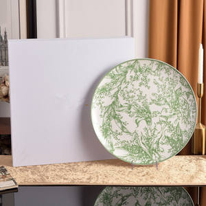 Plateau de luxe en porcelaine fine de 16 pouces pour service hôtelier, assiette à fruits, spécial mariage - Product Image 2