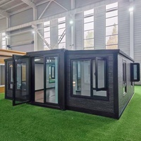 Villa à Vendre, Maison Mobile Préfabriquée Facile à Assembler de 20 pieds et 40 pieds, Petite Maison Préfabriquée Extensible à 2, 3 ou 4 Chambres, Conteneur d'Habitation