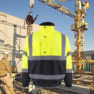 Sudadera Térmica Reflectante ANSI Clase 2 de Forro Polar, Sudadera de Seguridad de Alta Visibilidad de Poliéster con Capucha Desmontable - Product Image 6