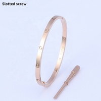 Bracelets LOVE de luxe pour créateurs de bijoux, version fine, en acier inoxydable, avec tournevis, pour amoureux