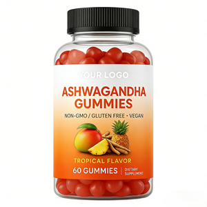Gomitas Orgánicas de <span class=keywords><strong>Ashwagandha</strong></span> con Sabor a Frutas Tropicales, Precio de Fábrica, Marca Privada, OEM, Venta al Por Mayor - Product Image 2