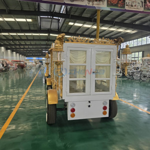 Funeral Limousines and Hearse Customized Electric Funeral Vehicle Classic White Funeral Hearse Vintage Horse Hearse - Product Image 5