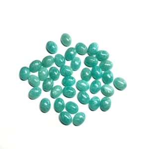 Vivaaz GEMS 4X5มม. เกรด AAA Amazonite Cabochon IGI ได้รับการรับรองการปรับเทียบเรียบรูปไข่เรียบแบนอัญมณีหลวมสำหรับเครื่องประดับ - Product Image 4