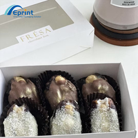 Boîte à chocolat personnalisée avec fenêtre et couvercle, emballage alimentaire à emporter, impression couleur avec logo en feuille d'or pour biscuits et macarons