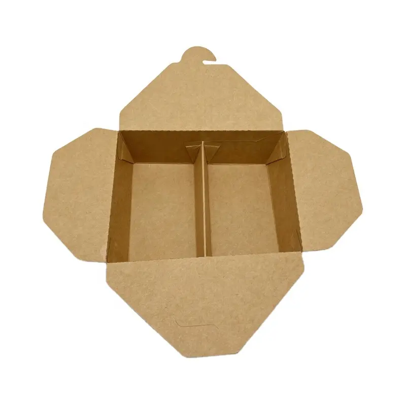 biodegradable food packaging divided paper chicken box packaging