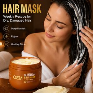 Mascarilla capilar de aceite de argán marroquí orgánico de 450g, etiqueta personalizada, venta al por mayor, tratamiento acondicionador profundo para cabello seco y encrespado - Product Image 3