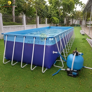 Piscines rectangulaires personnalisées <span class=keywords><strong>piscine</strong></span> extérieure à grande structure métallique en acier <span class=keywords><strong>piscine</strong></span> hors sol fourniture accessoires entreprises - Product Image 2