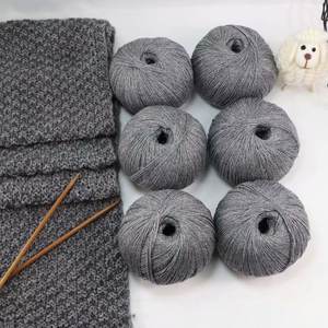 Charmkey ручная Вязаная кашемировая пряжа <span class=keywords><strong>3</strong></span>-слойная тонкая мягкая натуральная козья шерсть пряжа для вязания свитера и шарфа - Product Image 5