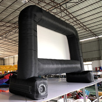 Top qualité 4:3 16:9 exploser écran de cinéma gonflable géant 14ft projecteur extérieur