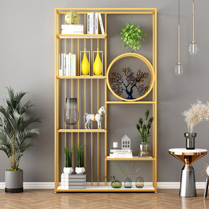 Chinese-style office partition floor-standing storage rack Nordic minimalist display stand product for living room entrance - Product Image 3