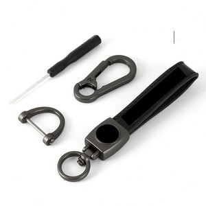 Wholesale Genuine Leather Car Keychain Car Accessories Car Brand Keychain Brand Logo <b>Keyring</b> - Product Image 2