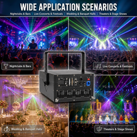 Projecteur laser de scène à animation RGB 40W pour contrôle par application, système de spectacle graphique ILDA DMX, mariage, club, concert, IP33