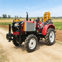 Machine de forage de puits diesel portable 300m Mini tracteur tout-terrain Rig de forage de puits d'eau