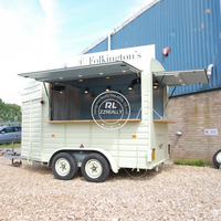 2024 Salade Réfrigérateur Trois Éviers Cheval Boîte Remorque Alimentaire Avec AL-KO Essieu Exporté vers US Mobile Food Truck