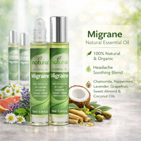 Huile Essentielle Bio en Roll-on 10ml – Mélange d'Huiles d'Aromathérapie pour le Soulagement du Stress et le Sommeil – Lavande et Menthe Poivrée Bio – Cosmétique