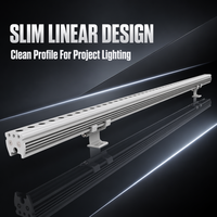 Barre LED murale RGBW 14W IP65 1000mm DC24V DMX512 ultra-mince pour portail de parc à thème et bord de mer XXM14