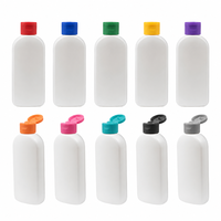 Bouteille en plastique HDPE de 100 ml, blanche opaque, avec bouchon à clapet, bouteille de voyage, shampooing, lotion, emballage de liquides cosmétiques
