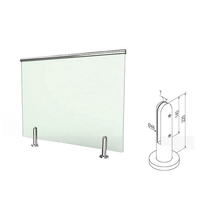 Kits de poteaux de main courante en acier inoxydable, quincaillerie de balustrade en verre, design moderne pour garde-corps de balcon