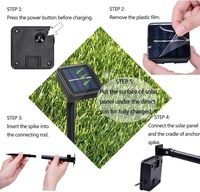 Éclairage solaire de jardin LED OEM d'usine, éclairage paysager, éclairage solaire pour allée, patio, cour, décoration, lumière imperméable en forme de patte de chien, lampes solaires d'extérieur