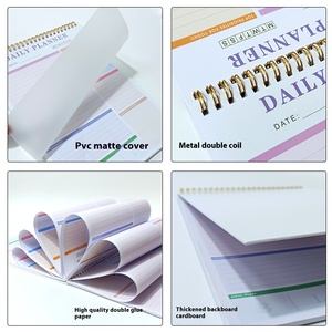 Yeni A4 not defteri Spiral basit Turn-Up öz-disiplin programı kayıt defteri yeni İngilizce günlük Plan stok bobin kağıdı - Product Image 2