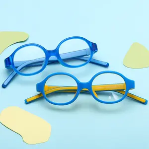 Hoge Kwaliteit Anti Blauw Licht Siliconen Voor Kids Kind Veiligheid Baby Eyewear Brillen Jongen Meisje Student Bril