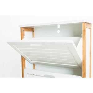 Modern, <b>space</b>-<b>saving</b>, durable home furniture <b>storage</b> <b>shoe</b> organizer shelf, bamboo <b>shoe</b> rack, living room flip cabinet. - Product Image 4