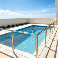 Système de balustrade en verre en acier inoxydable sur mesure avec panneaux en verre trempé pour balcon, terrasse et escalier