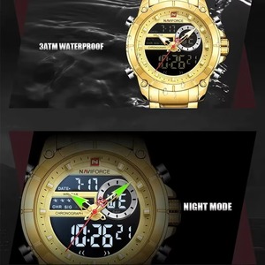 Reloj de Pulsera para Hombre, Marca Drioshipping, Correa de Acero, Reloj Deportivo de Cuarzo NF-9163 - Product Image 5