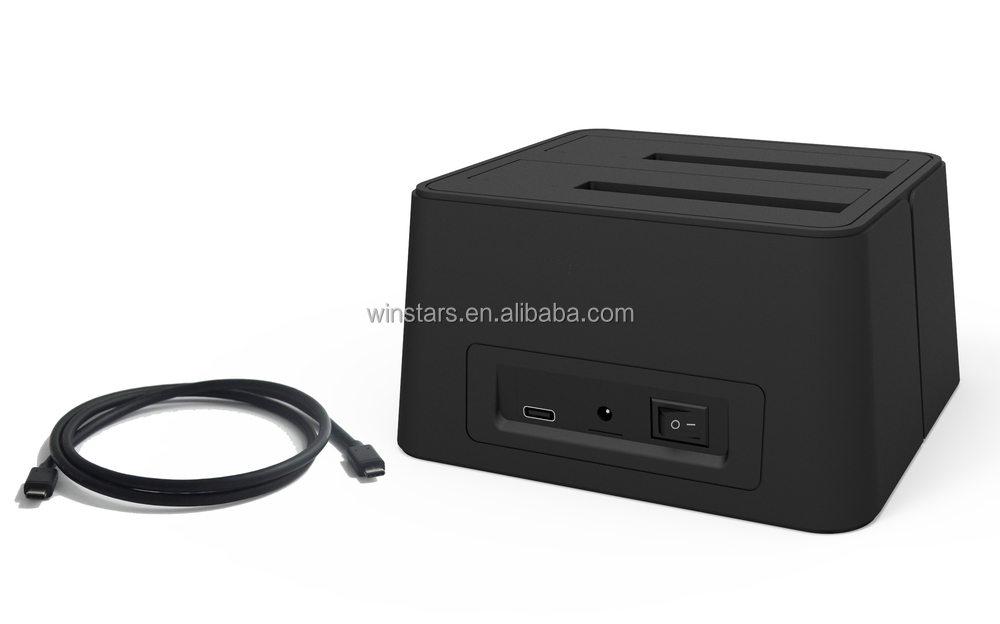 USB3.0 à 2.5 ''& 3.5'' SATA Double Baie Station d'accueil pour DISQUE DUR Support De Sauvegarde À Une Touche