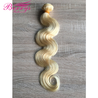Extensions de cheveux humains brésiliens Raw Berrys Fashion 613, couleur blonde, ondulées, non-Remy, double trame, 3-5 mètres