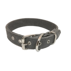 Canvas <b>Dog</b> <b>Collar</b> High Quality Pet Products Durable Washable Luxury Harness Leash Sets Gold Silver Buckles Gray All Colors - Product Image 1
