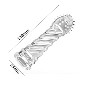 <span class=keywords><strong>Hot</strong></span> Sell Penis Ärmel Kondom für Männer Stimulation Verzögerung Cock Ring Kristall Penis Ärmel für Männer - Product Image 3