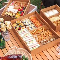 Cajas de Cartón Corrugado Impresas Personalizadas al por Mayor con Ventana para Envasado de Alimentos, Recubrimiento UV, Sushi y Alimentos para Bebés